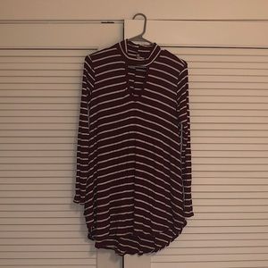 Keyhole Striped Tunic